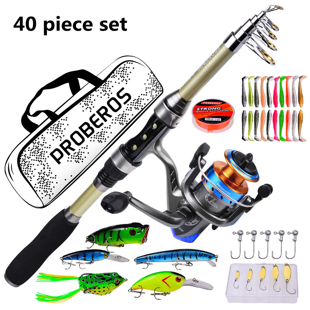 Fishing Rod Fly - 40-częściowy zestaw nowych wędek morskich, wędek