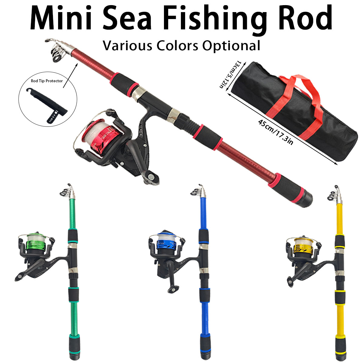 Fishing Rod Spinning - Mini teleskopowa wędka morska z kołowrotkiem
