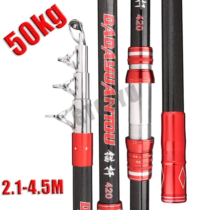 Fishing Rod Surf - Wędka węglowa 2,1-4,5 m 50 kg