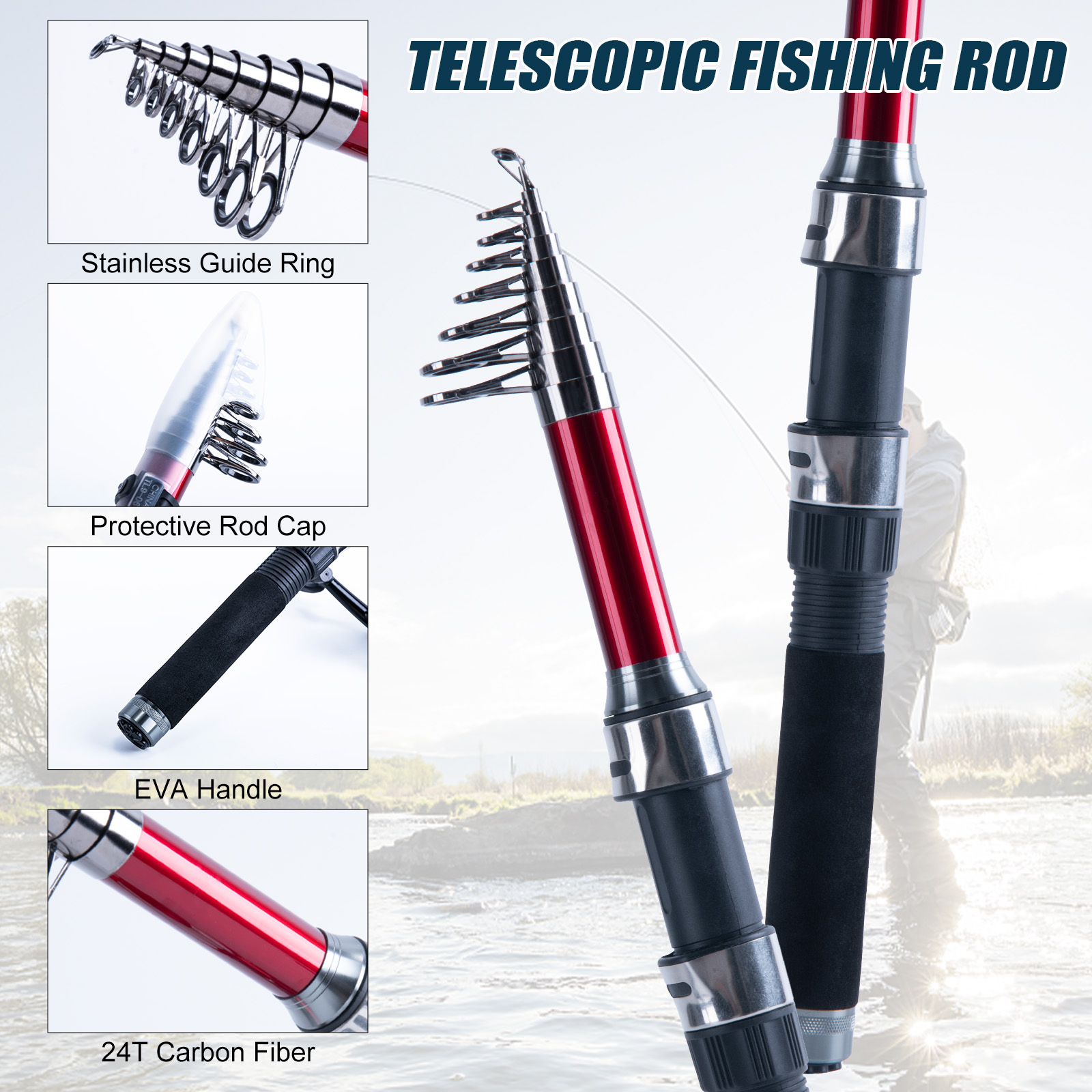 Goture Teleskopowy Zestaw Wędk – Fishing Rod Spinning recenzja i cena